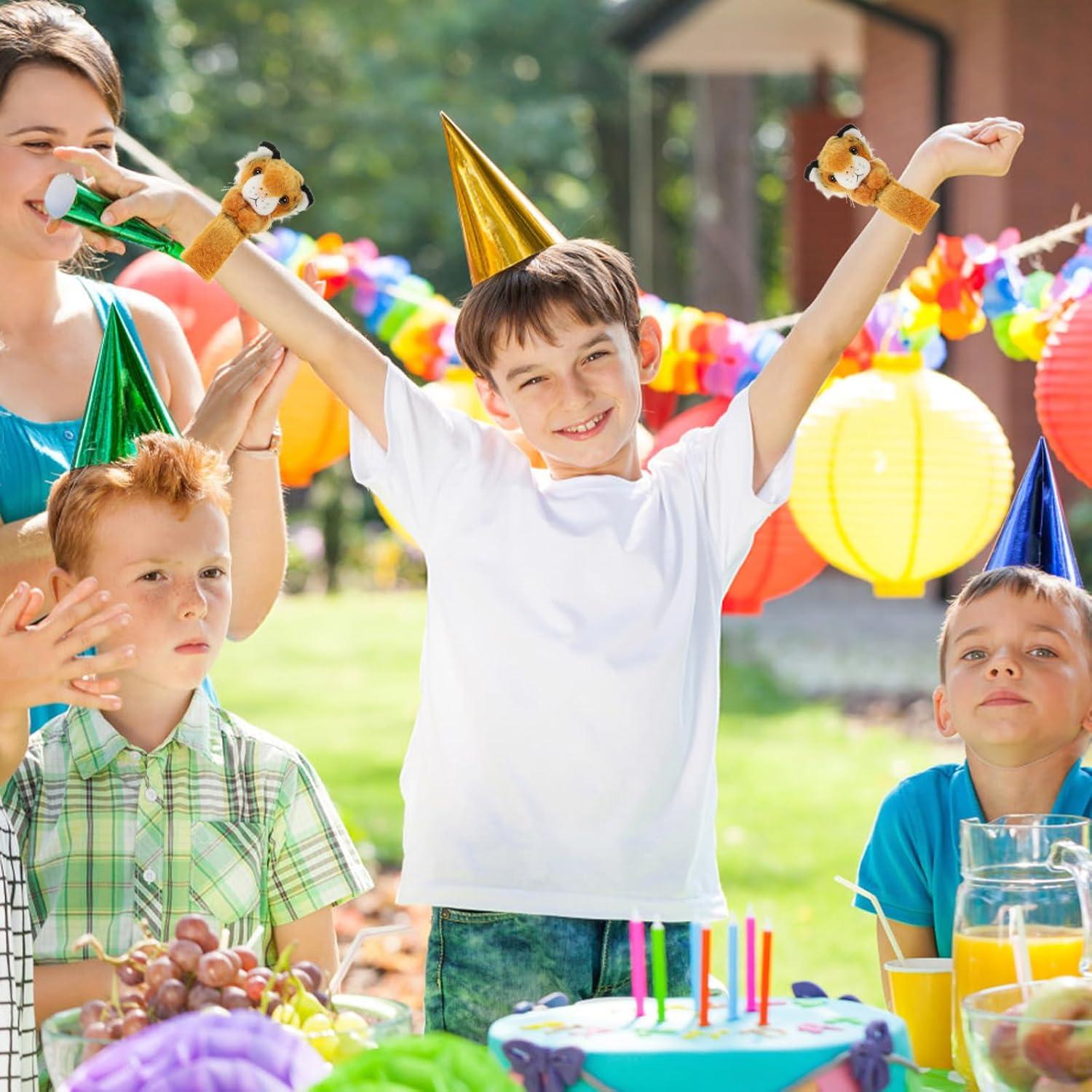 Kisangel Pulsera Slap de Peluche Animales Selva 14x12x11cm