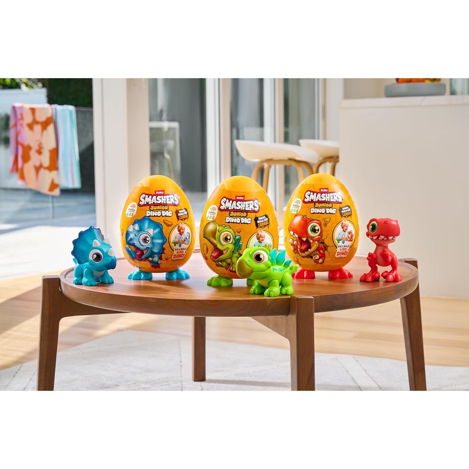 Smashers Junior Dino Dig Huevo Raptor 500g Juguete 3+