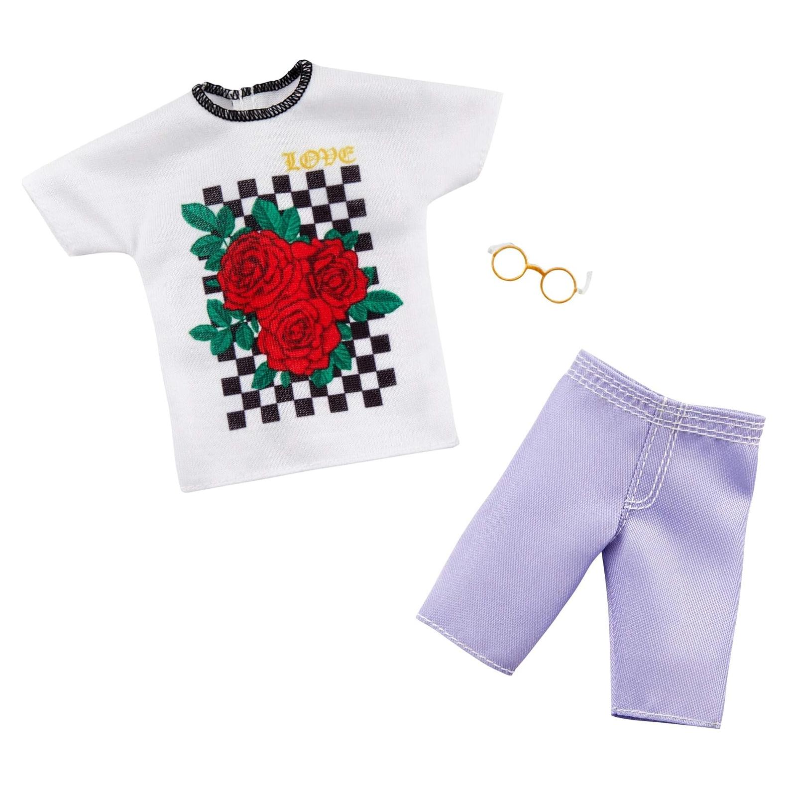 Conjunto Ropa Ken Mattel Camiseta, Pantalones y Gafas