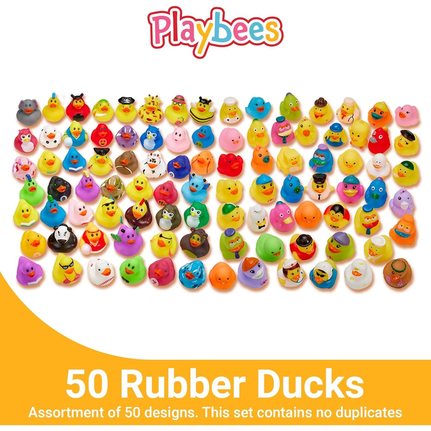 Patos de Goma Playbees - Paquete de 50 - Juguete Infantil
