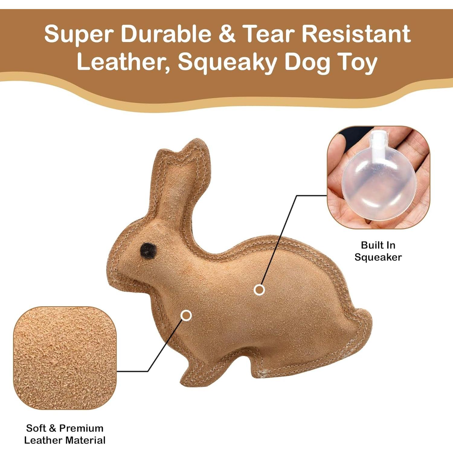 Juguete para Perros SPOT Conejo de Cuero 19 cm con Sonido