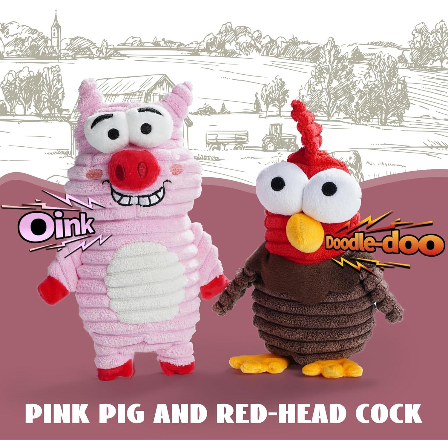 Juguetes para Perros Nocciola 5 Animales Squeaky Duraderos