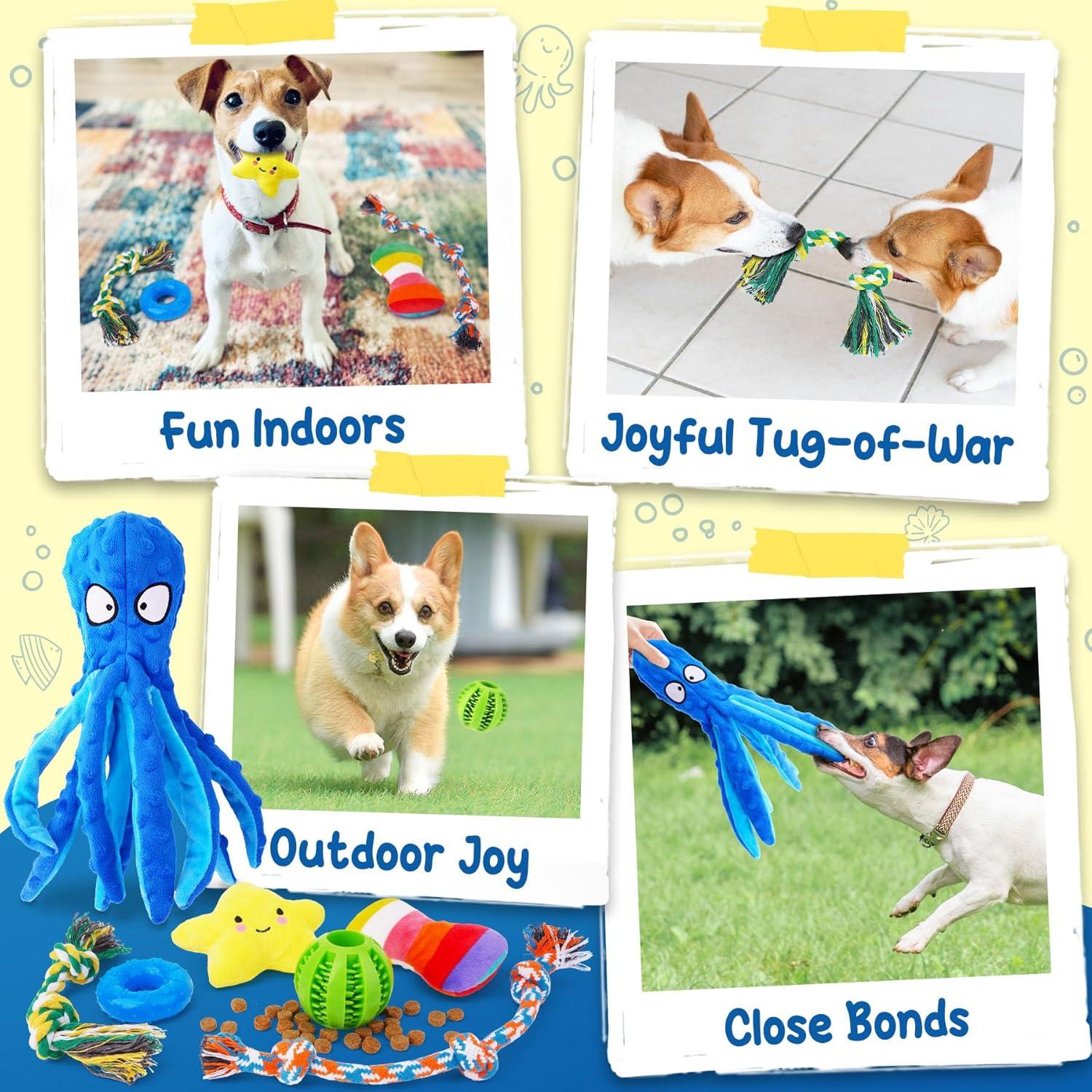 Juego de 9 Juguetes Interactivos KIPRITII para Cachorros