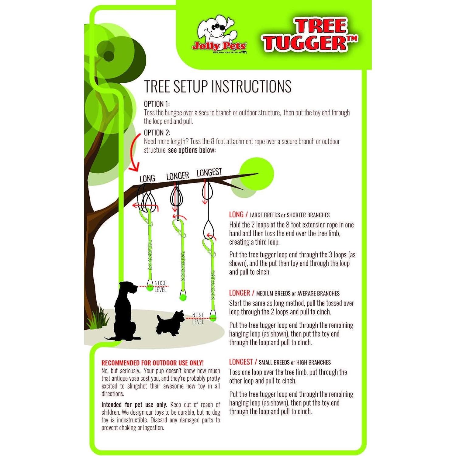 Jolly Pets Tree Tugger para perro verde - Juguete interactivo