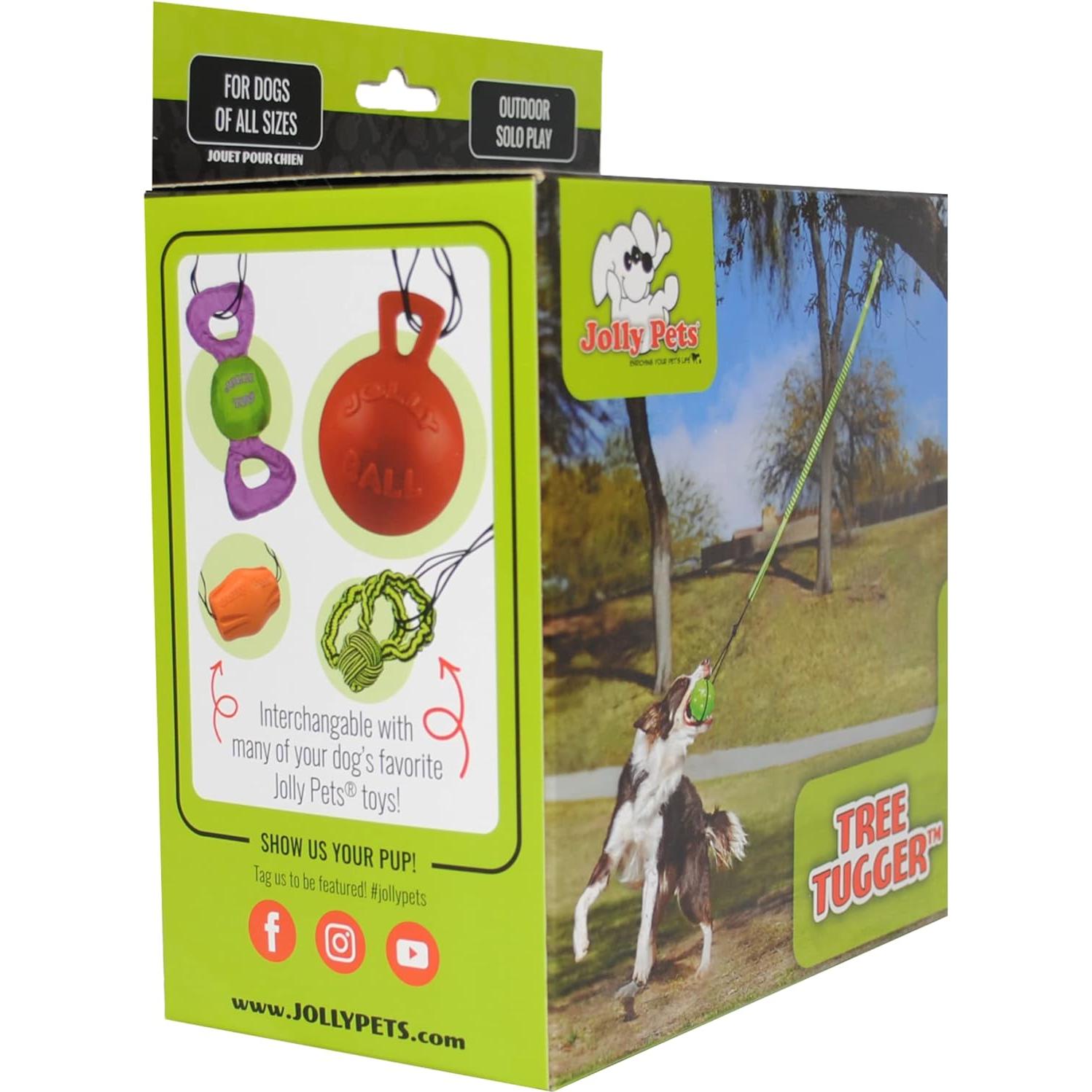 Jolly Pets Tree Tugger para perro verde - Juguete interactivo