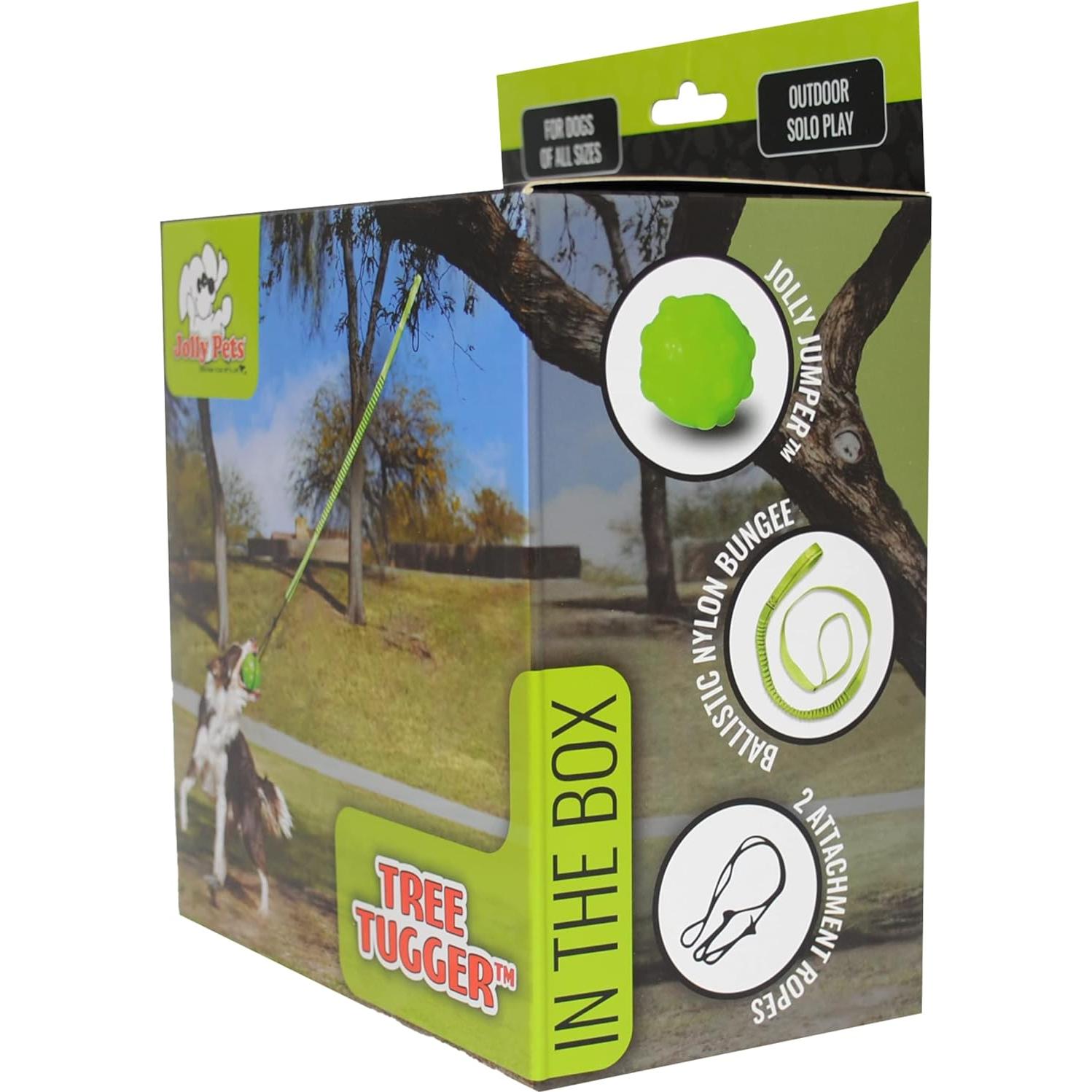 Jolly Pets Tree Tugger para perro verde - Juguete interactivo