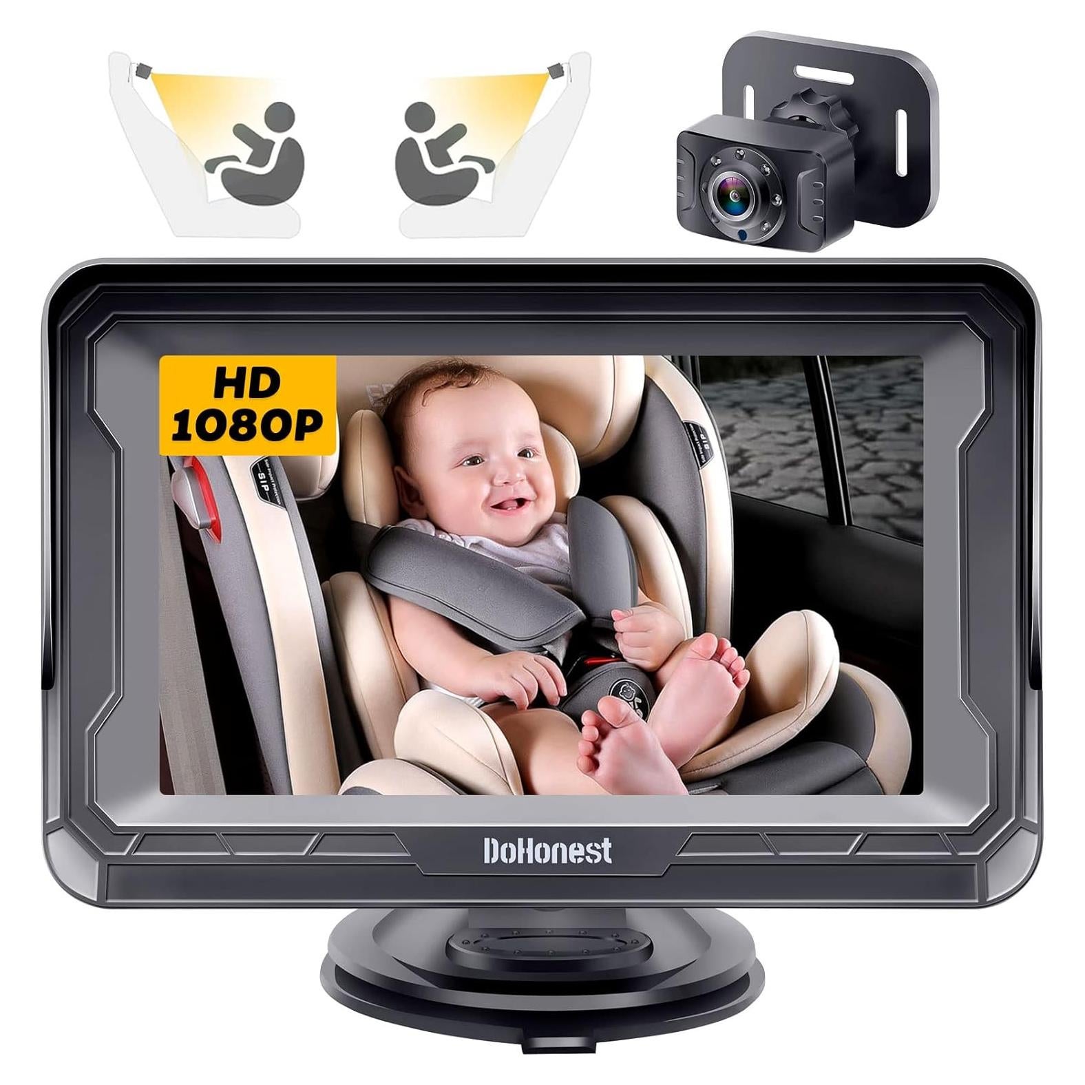 Cámara de Auto para Bebés DoHonest HD 1080P - Visión Nocturna