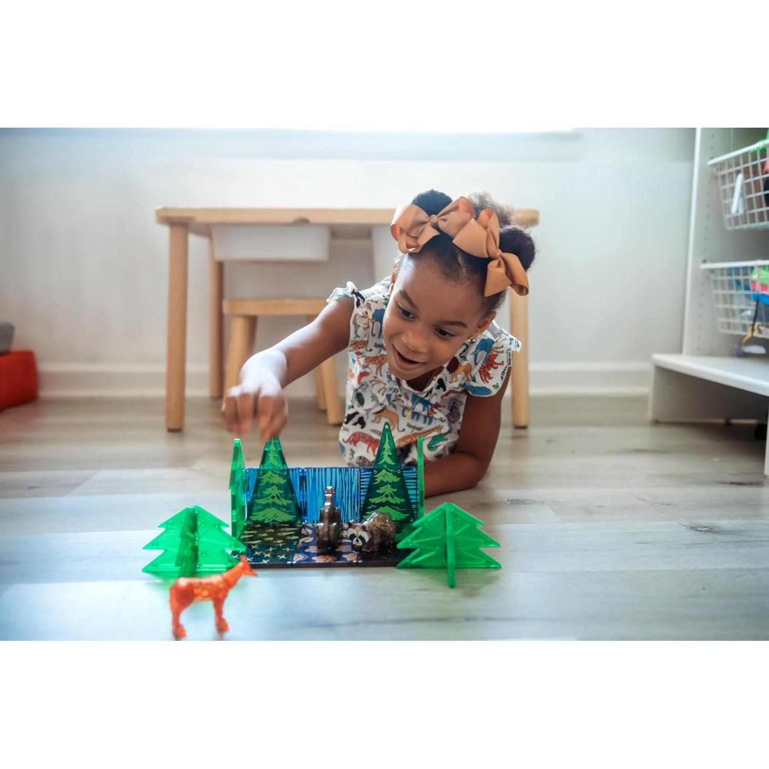 MAGNA-TILES Animales del Bosque 25 Piezas Juguete Educativo