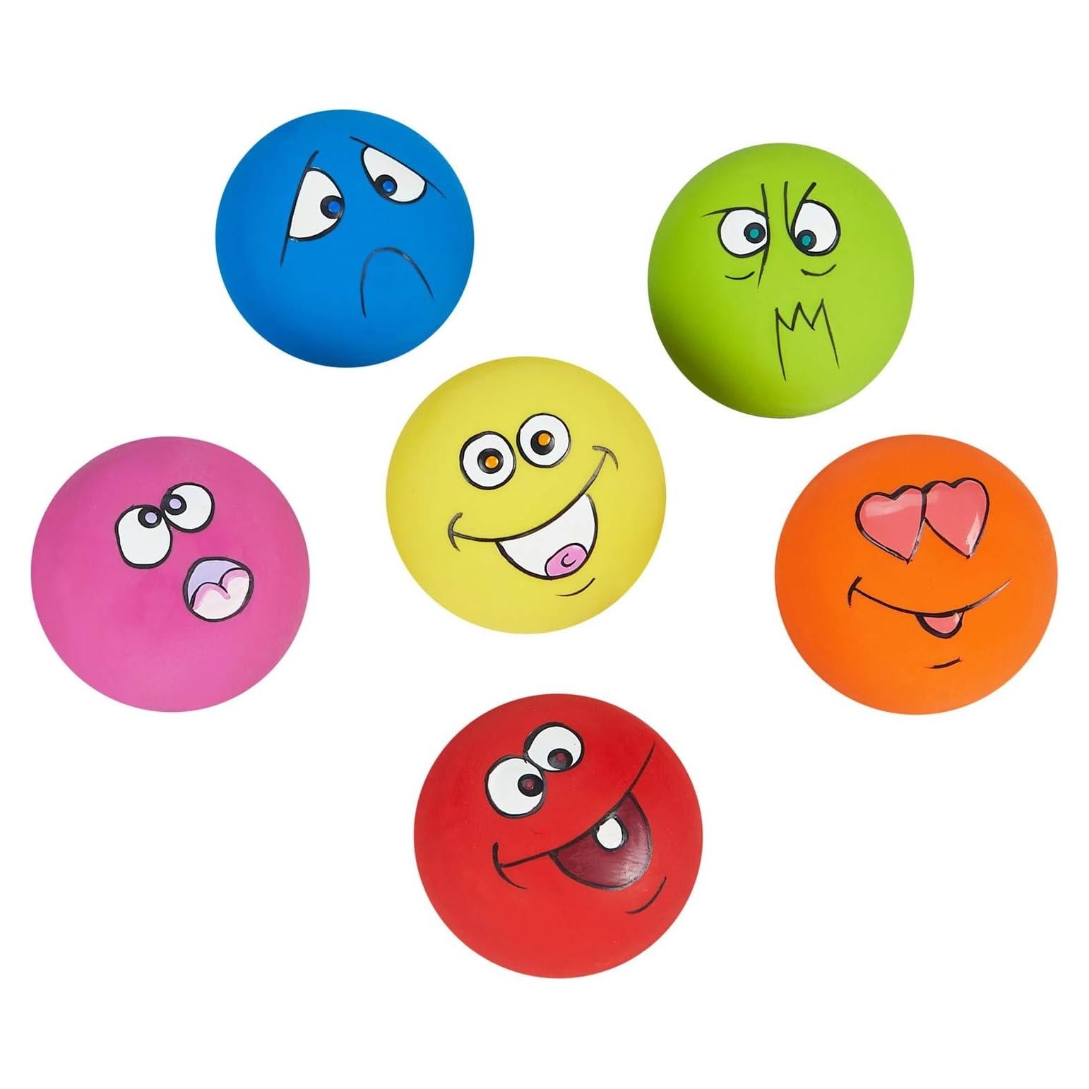 Juguete para Perro Xinyun 6 Pelotas Squeaky Caucho Suave