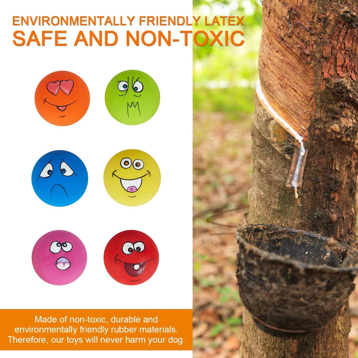 Juguete para Perro Xinyun 6 Pelotas Squeaky Caucho Suave