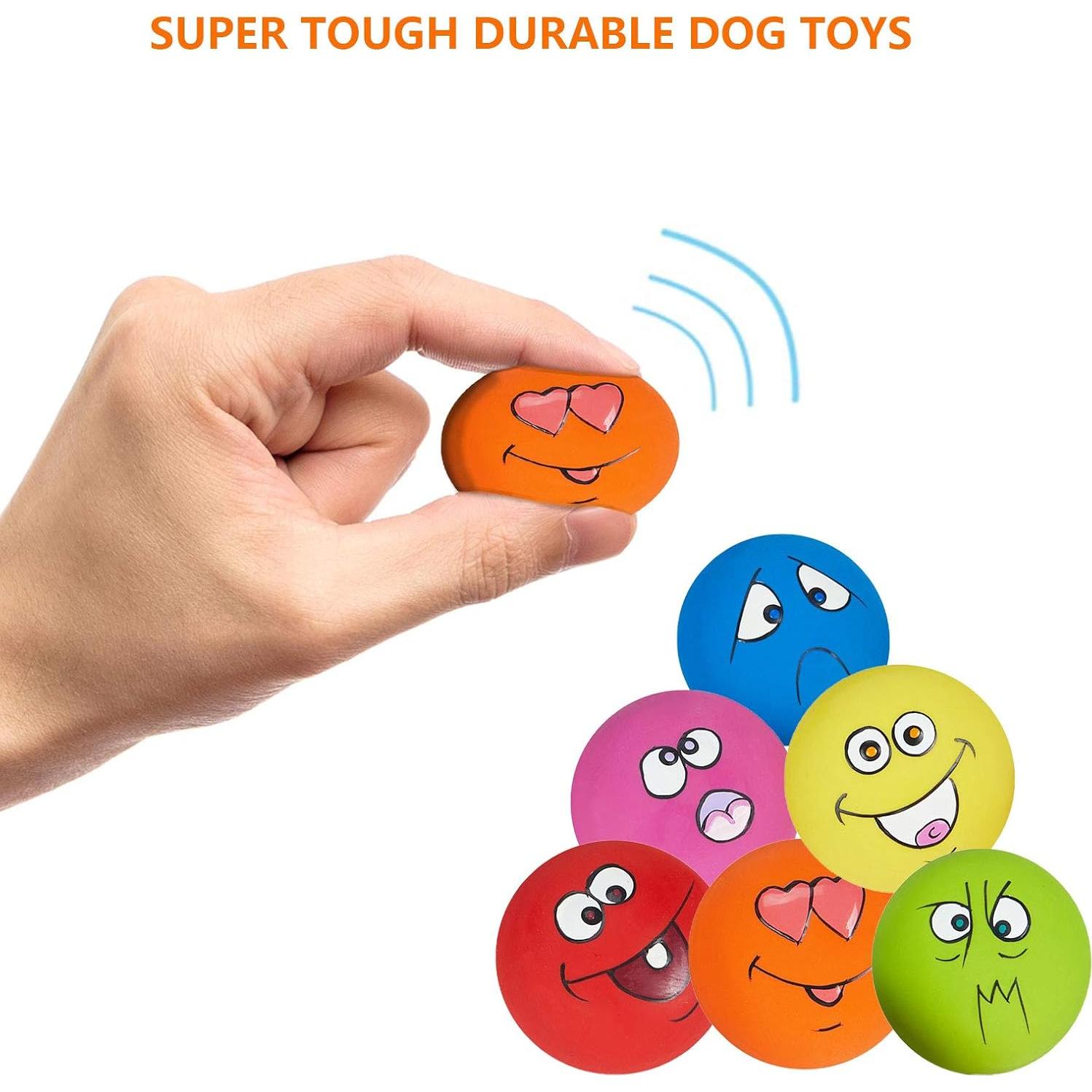 Juguete para Perro Xinyun 6 Pelotas Squeaky Caucho Suave