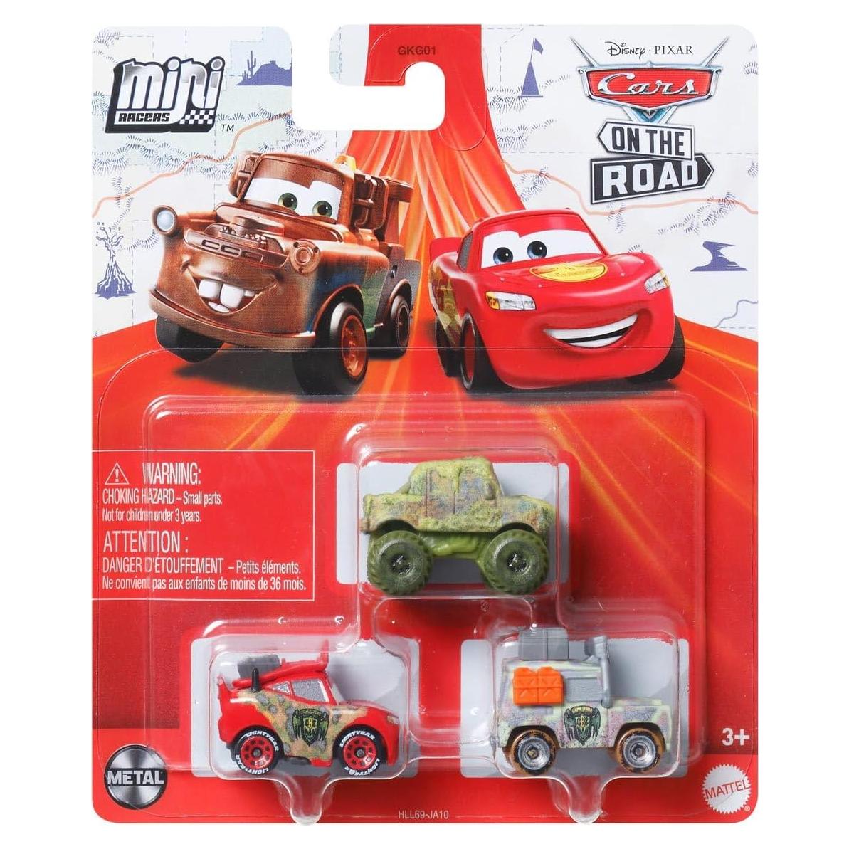 Conjunto de Mini Corredores Disney Cars Mattel 3-Pack