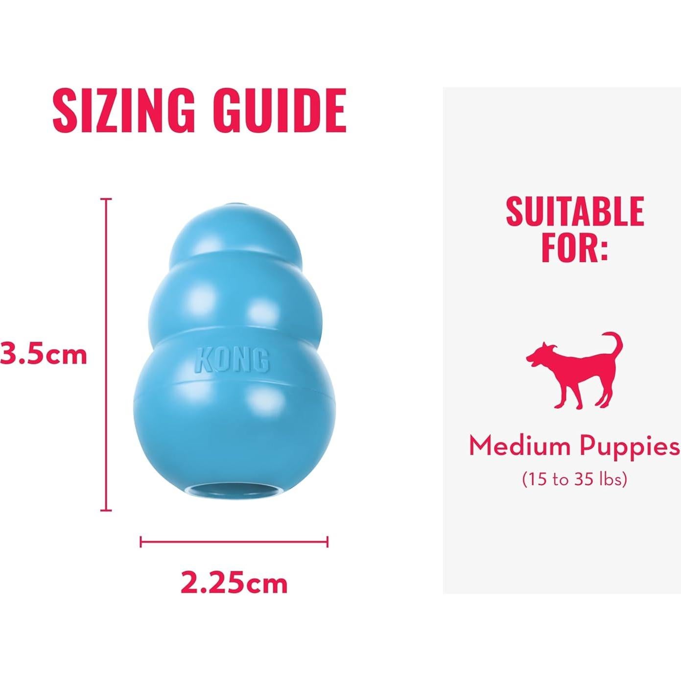 KONG Cachorro - Juguete de goma para morder - Azul