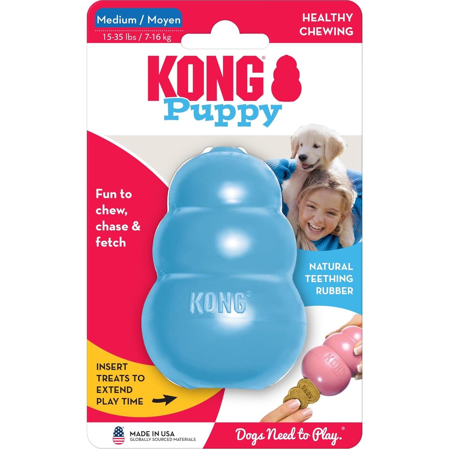 KONG Cachorro - Juguete de goma para morder - Azul