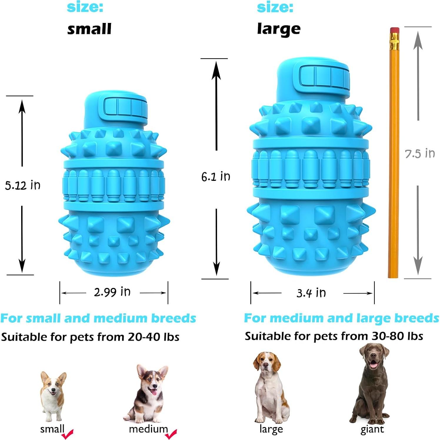Juguete para Perros PIFFZEDO Goma Natural Squeaky Pequeño