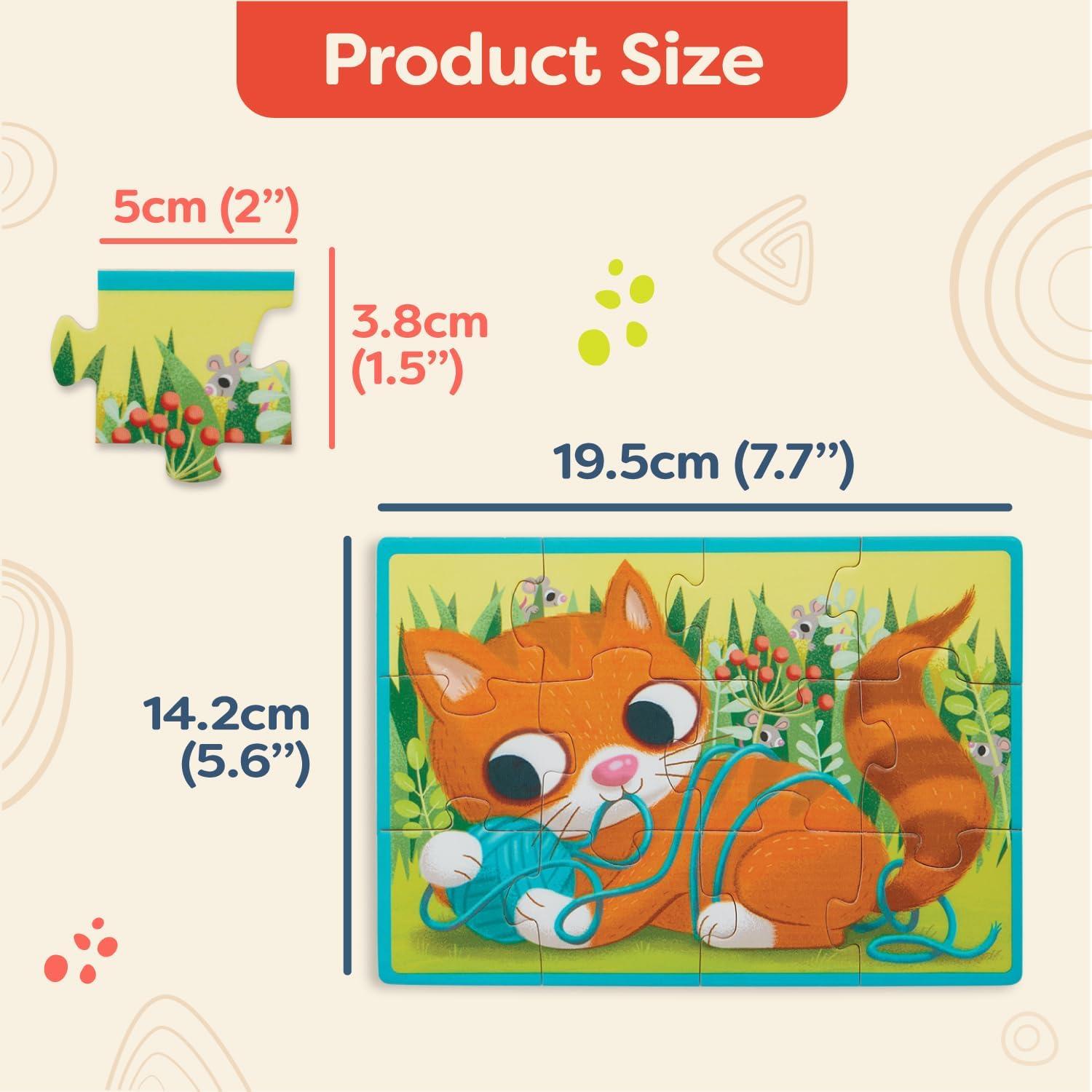 Rompecabezas de Madera B. toys 3-Pack Mascotas y Dinos