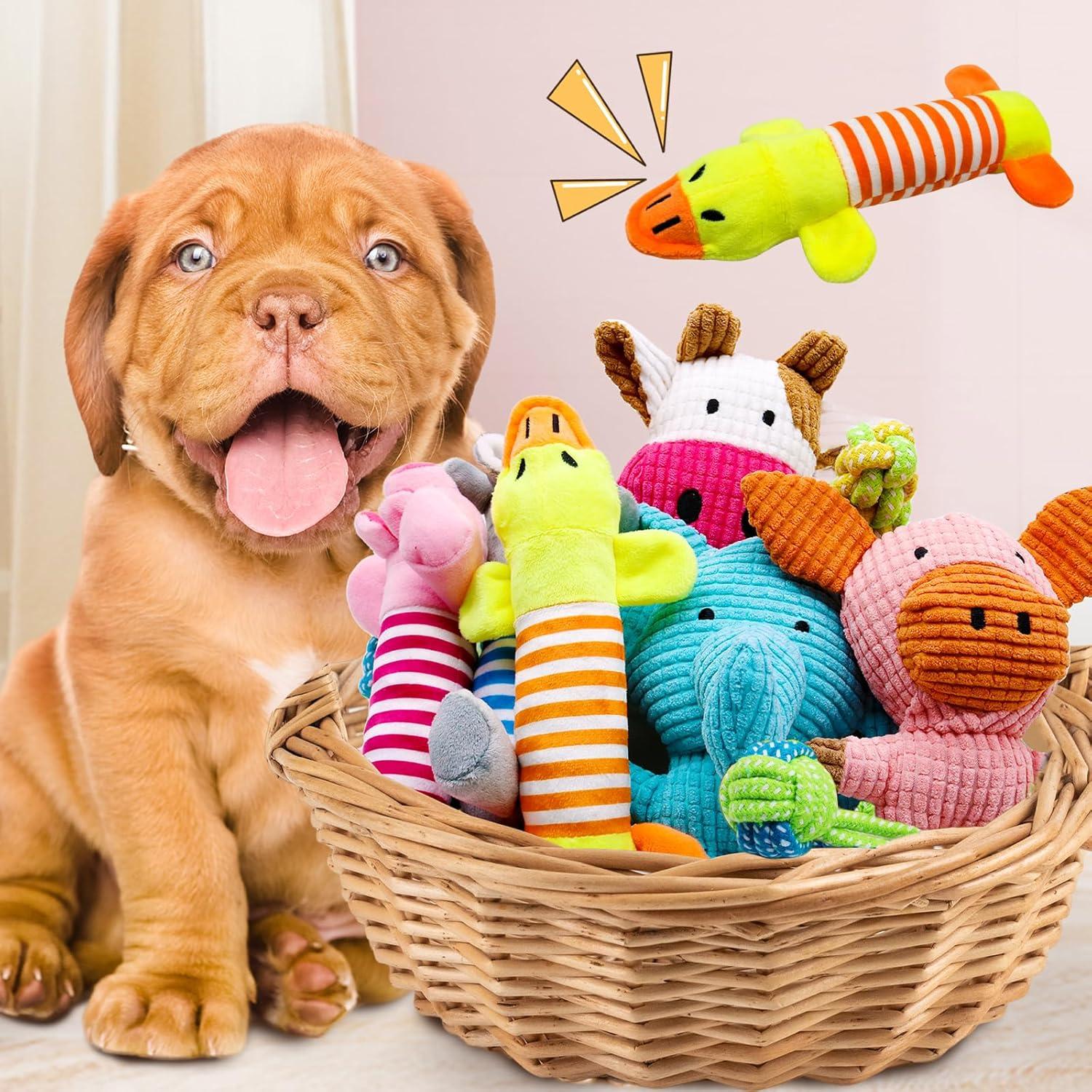 Juguetes de Peluche Squeaky Mruq Pet 12 Piezas para Perros