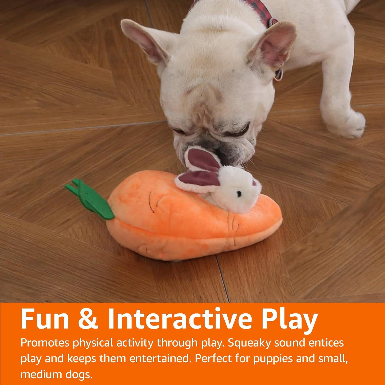 Juguete de peluche interactivo para perros Amazon Basics 5 piezas