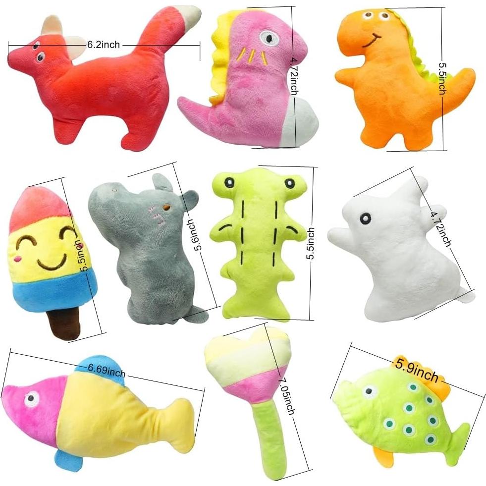 Paquete de 20 Juguetes Suaves Squeaky QM para Perros