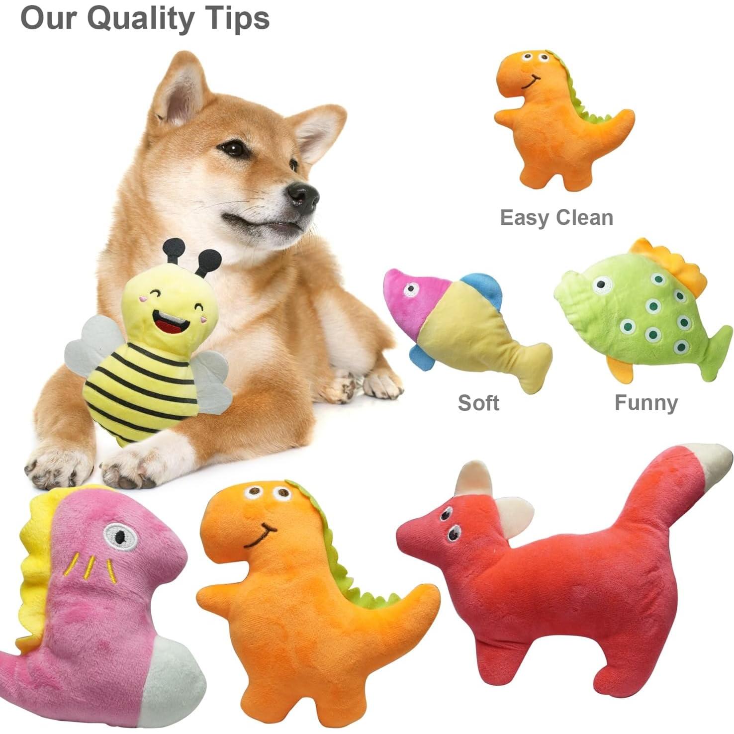 Paquete de 20 Juguetes Suaves Squeaky QM para Perros