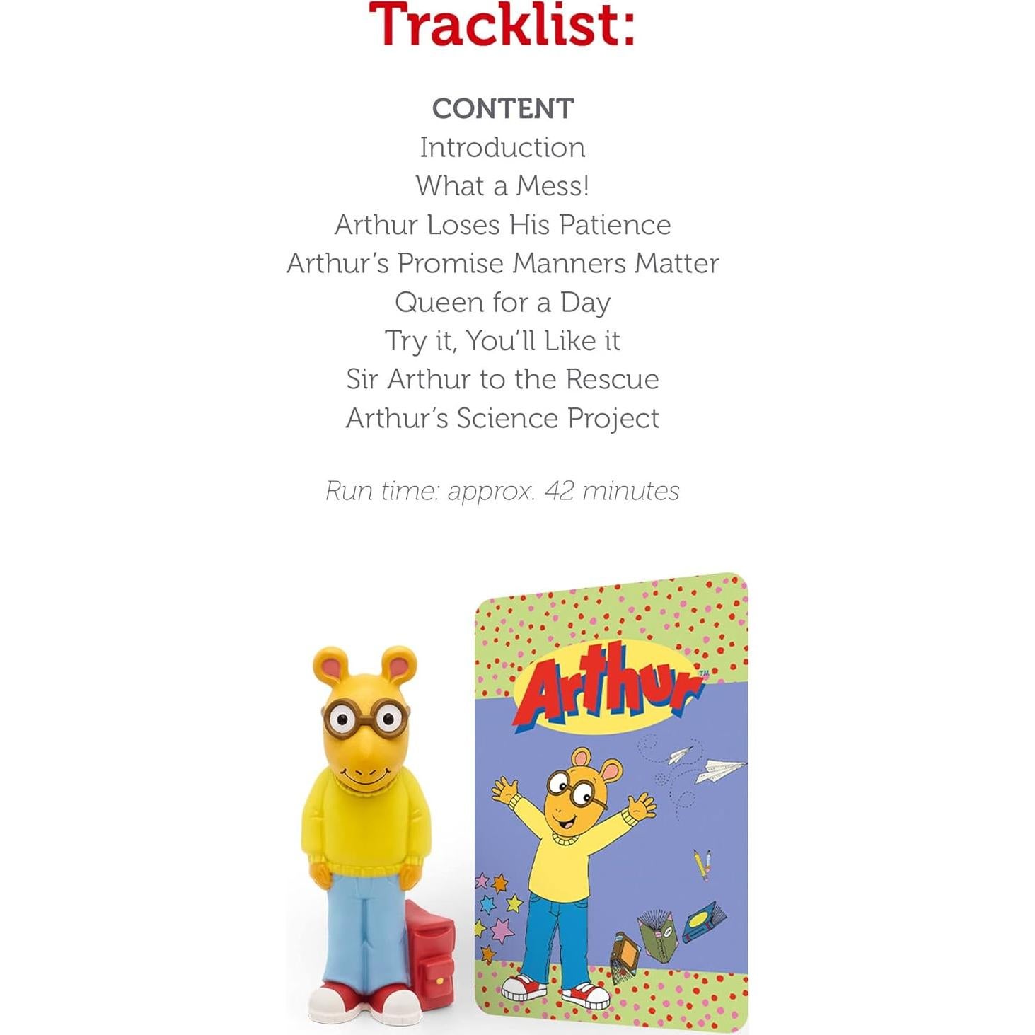 Figurita de Audio Arthur Tonies 8 historias 42 min 3+