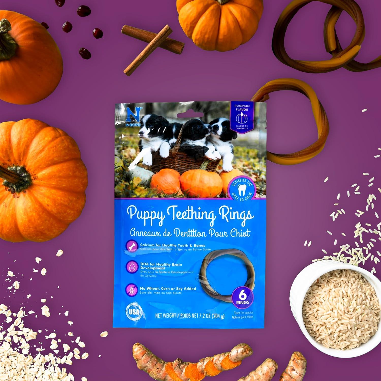 Anillo de Dentición N-Bone Sabor Calabaza 6 Paquete 24.77x8.26cm