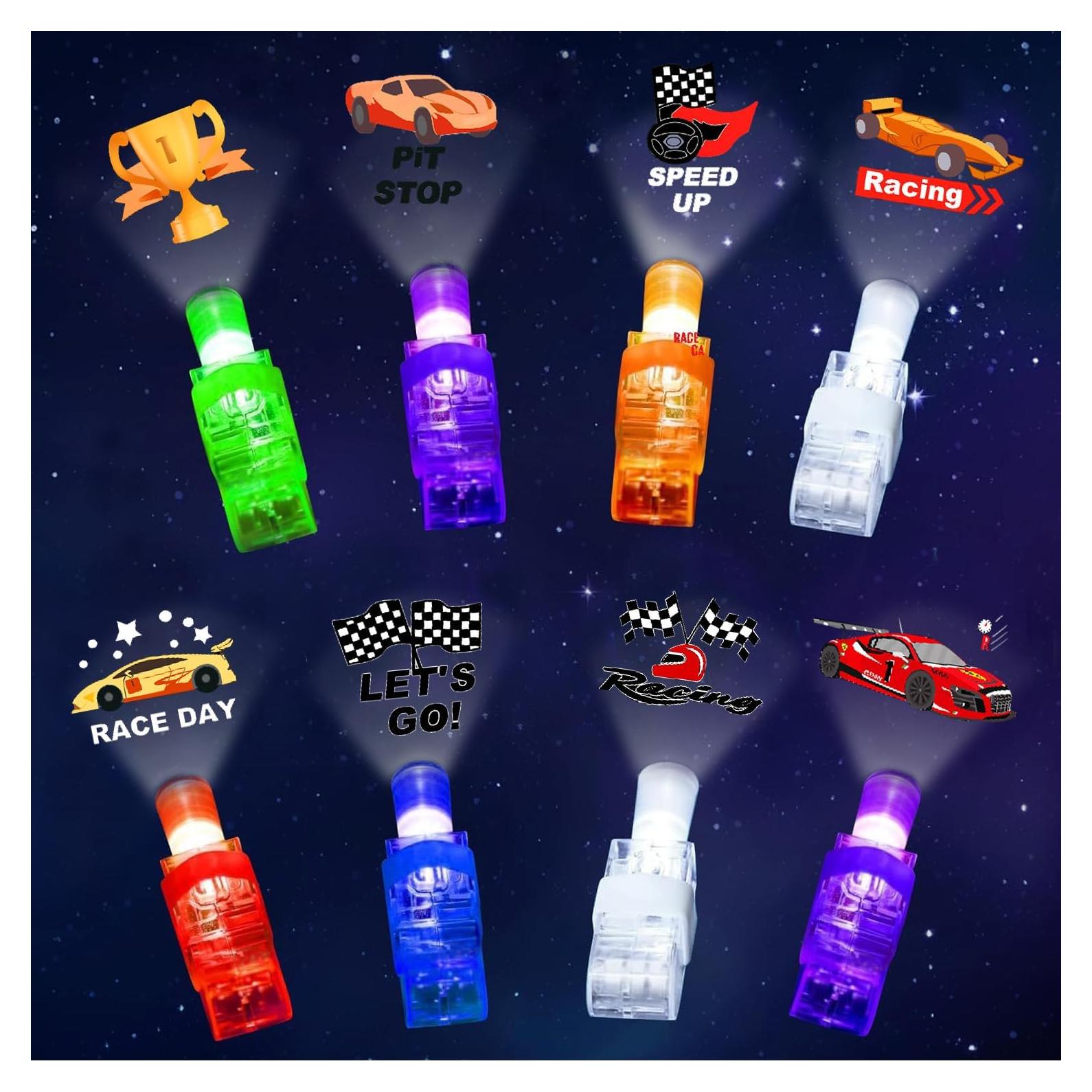 32 Luces de Dedo LED Fiesta Tema Carreras para Niños