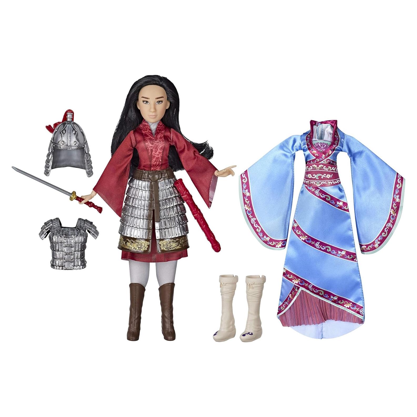 Muñeca Mulan Disney con 2 Atuendos y Accesorios