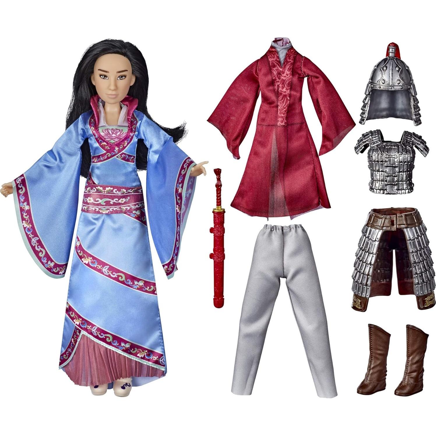 Muñeca Mulan Disney con 2 Atuendos y Accesorios