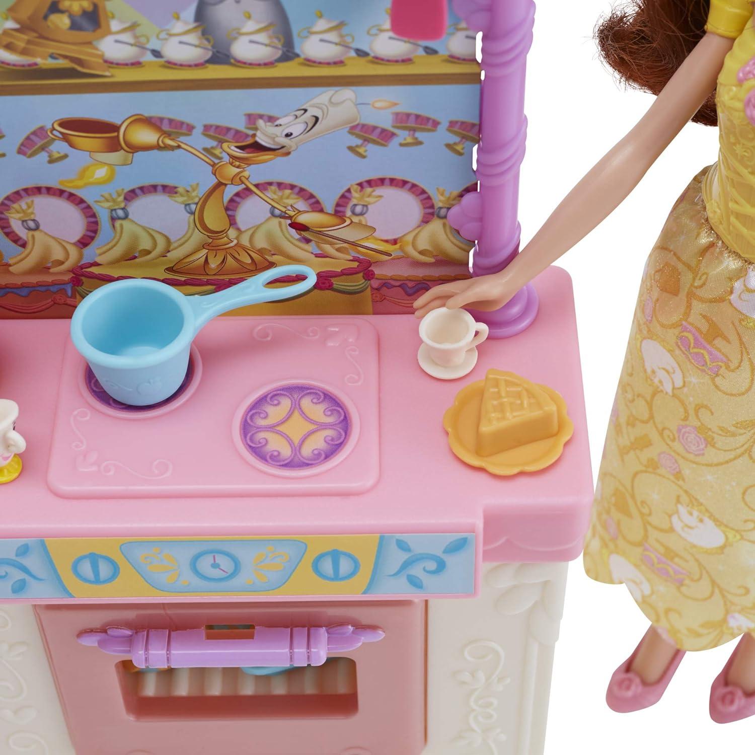 Cocina Real de Belle Disney + Muñeca y 13 Accesorios