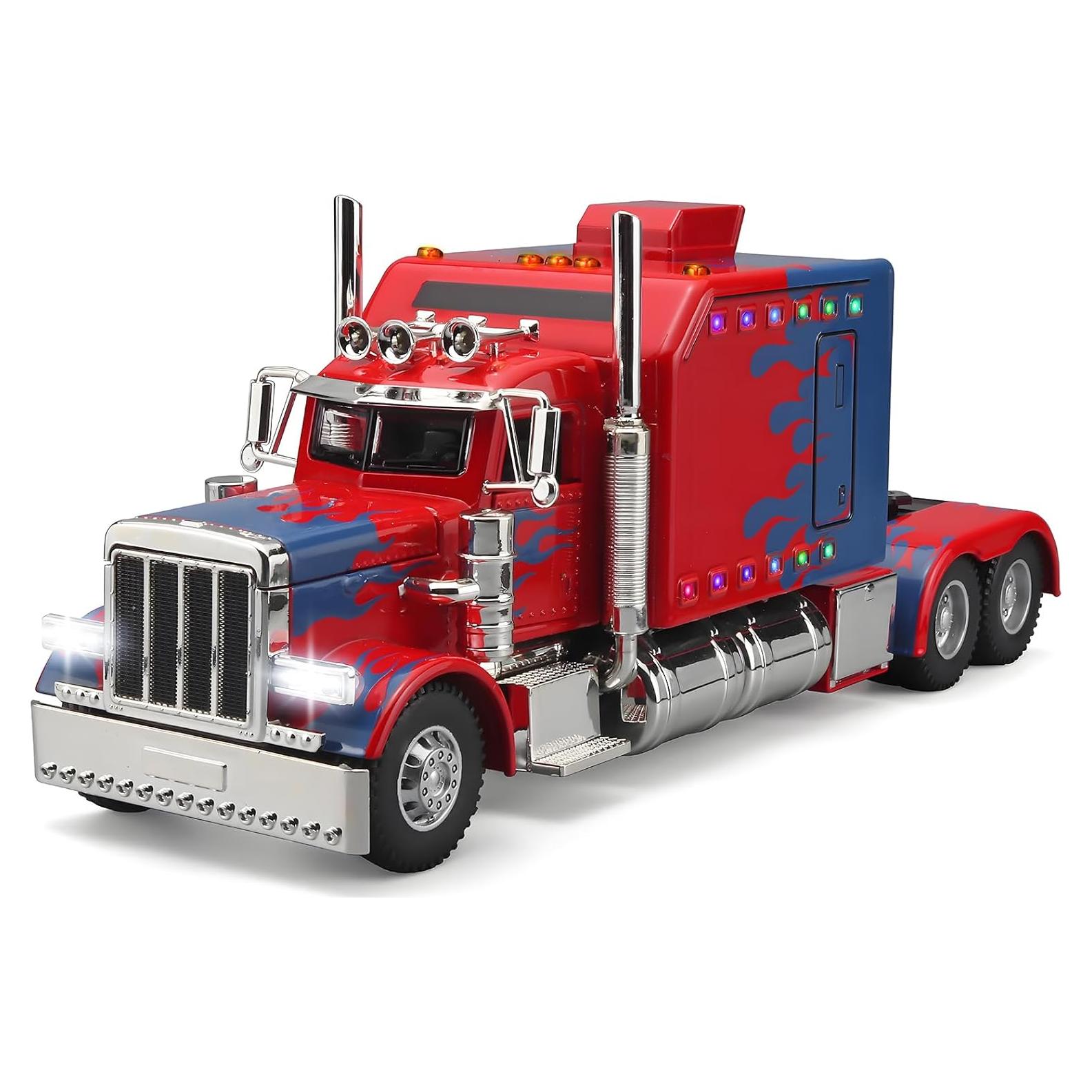 Camión Grúa Juguete OANMYJJO Rojo con Luz y Sonido