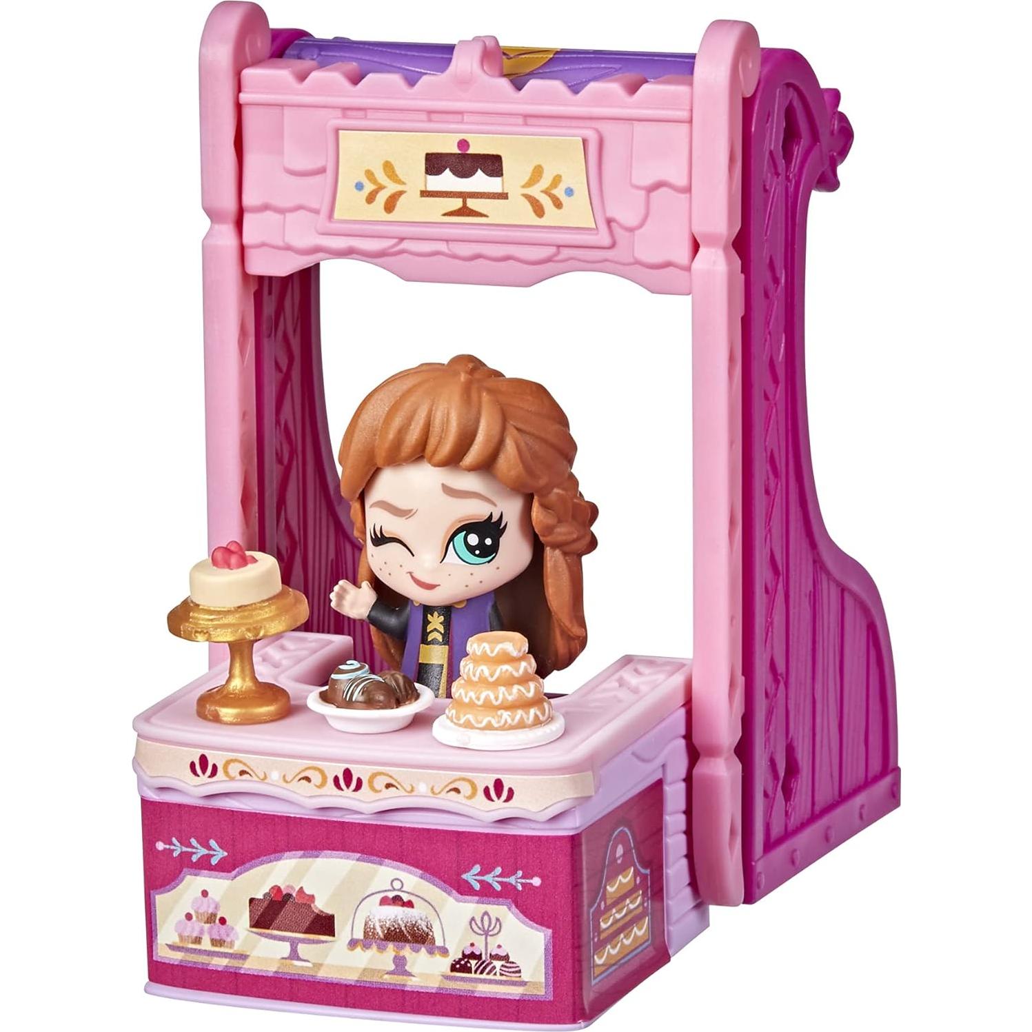 Playset Disney Frozen 2 Anna Trineo a Tienda 2 en 1