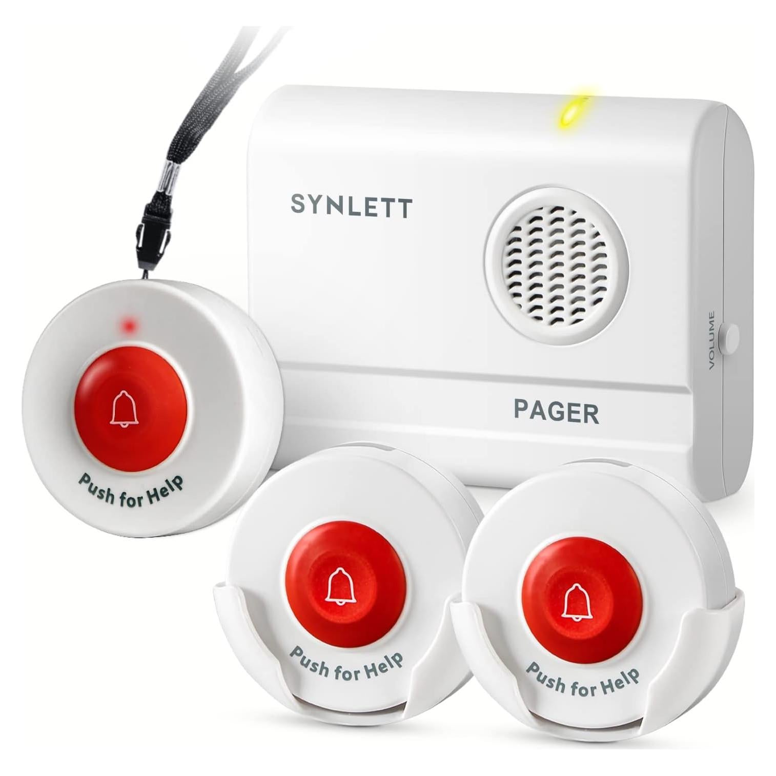 Sistema de Alerta SOS Inalámbrico SYNLETT 3 Botones 1 Receptor