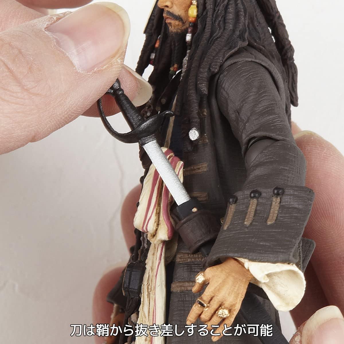 Figura Jack Sparrow Revoltech 135 mm PVC y ABS