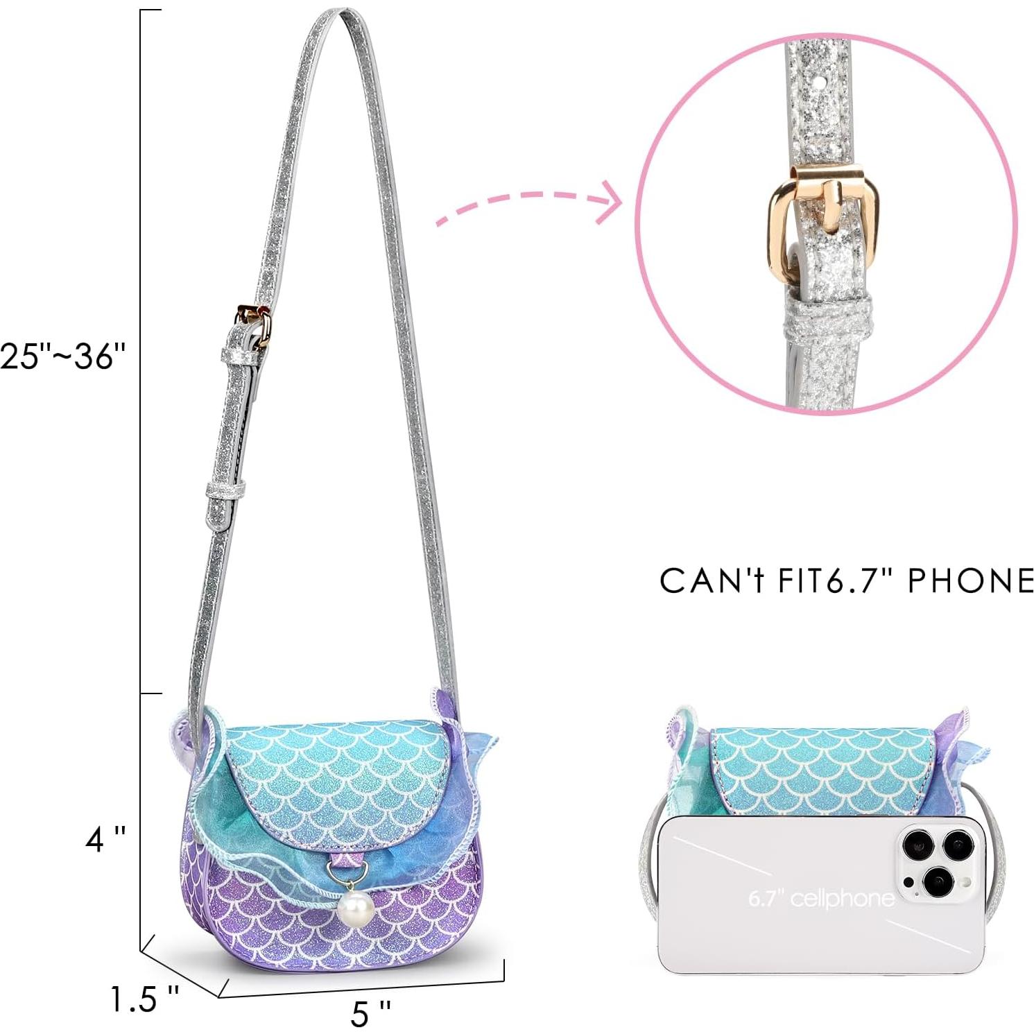 Bolso Sirena Azul Mibasies con Joyería para Niñas 3-8 Años