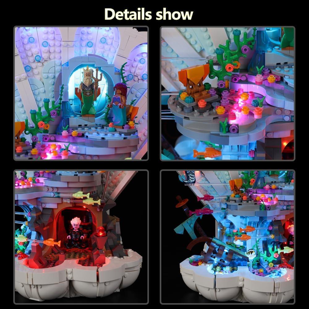 Kit de Luz LED Kyglaring para Lego 43225 Disney La Sirenita