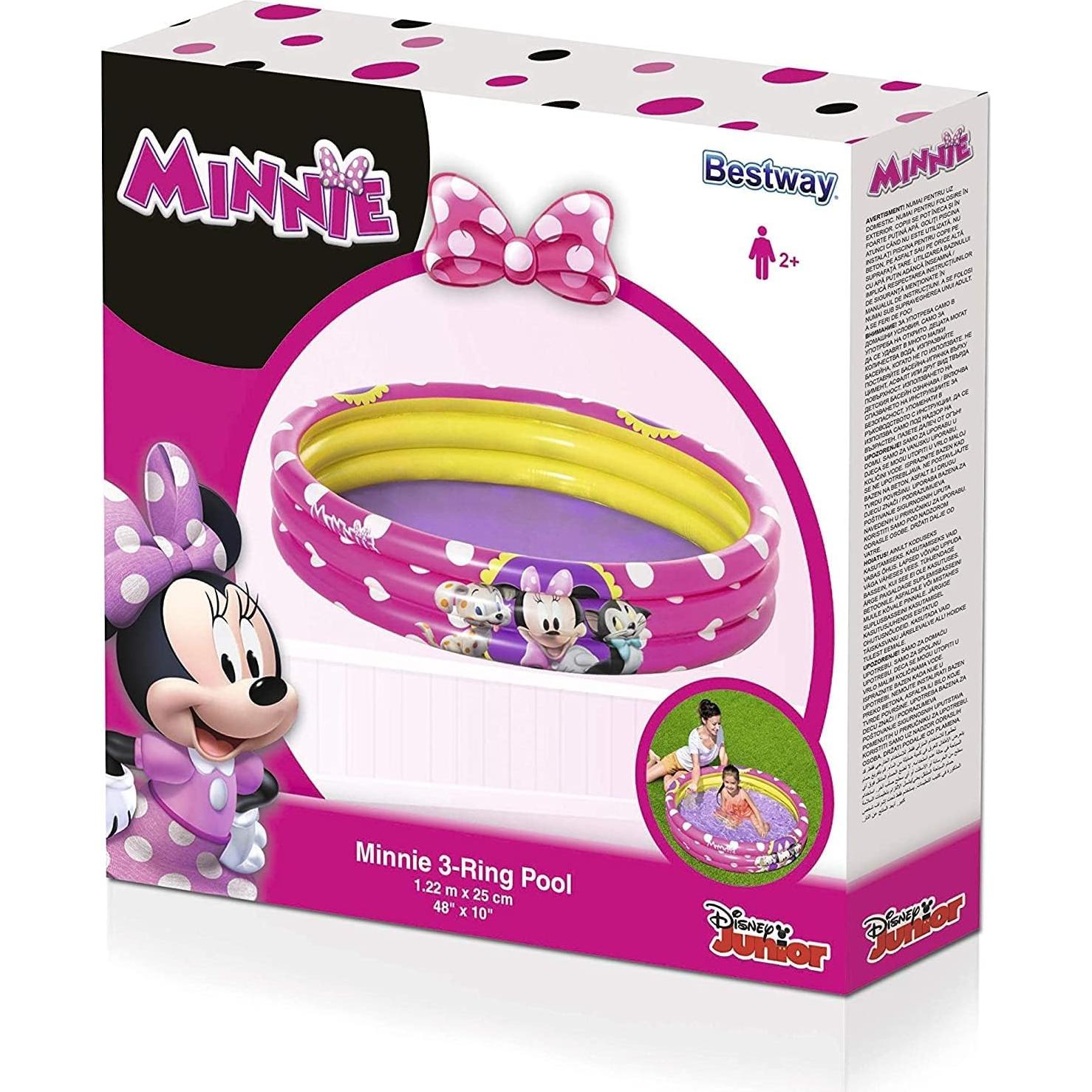 Piscina Inflable Bestway Disney Minnie 122 cm Rosa 140L