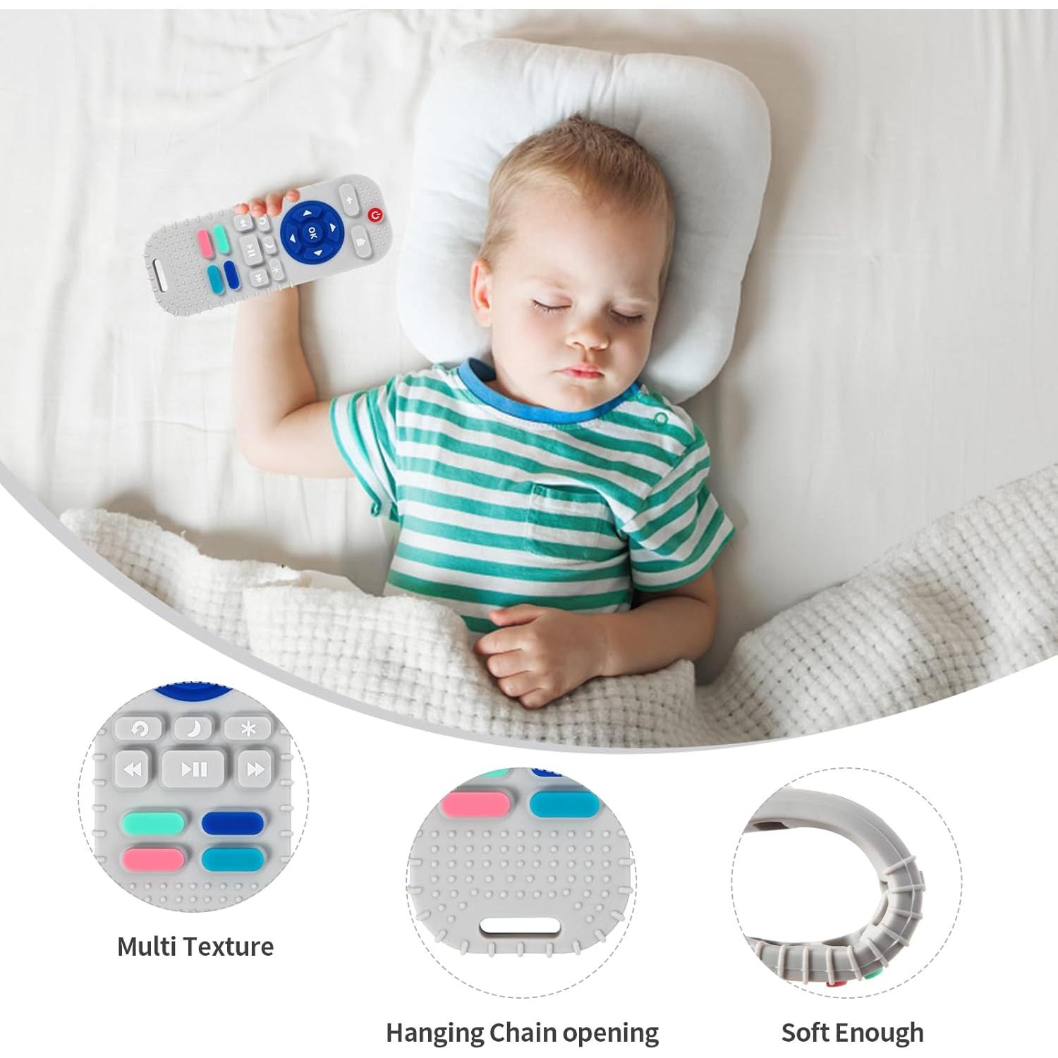 Mordedores de Silicona Hooku 2 Piezas para Bebés 0-12 Meses