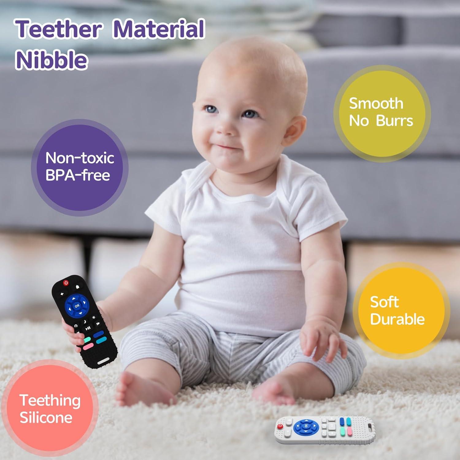 Mordedores de Silicona Hooku 2 Piezas para Bebés 0-12 Meses