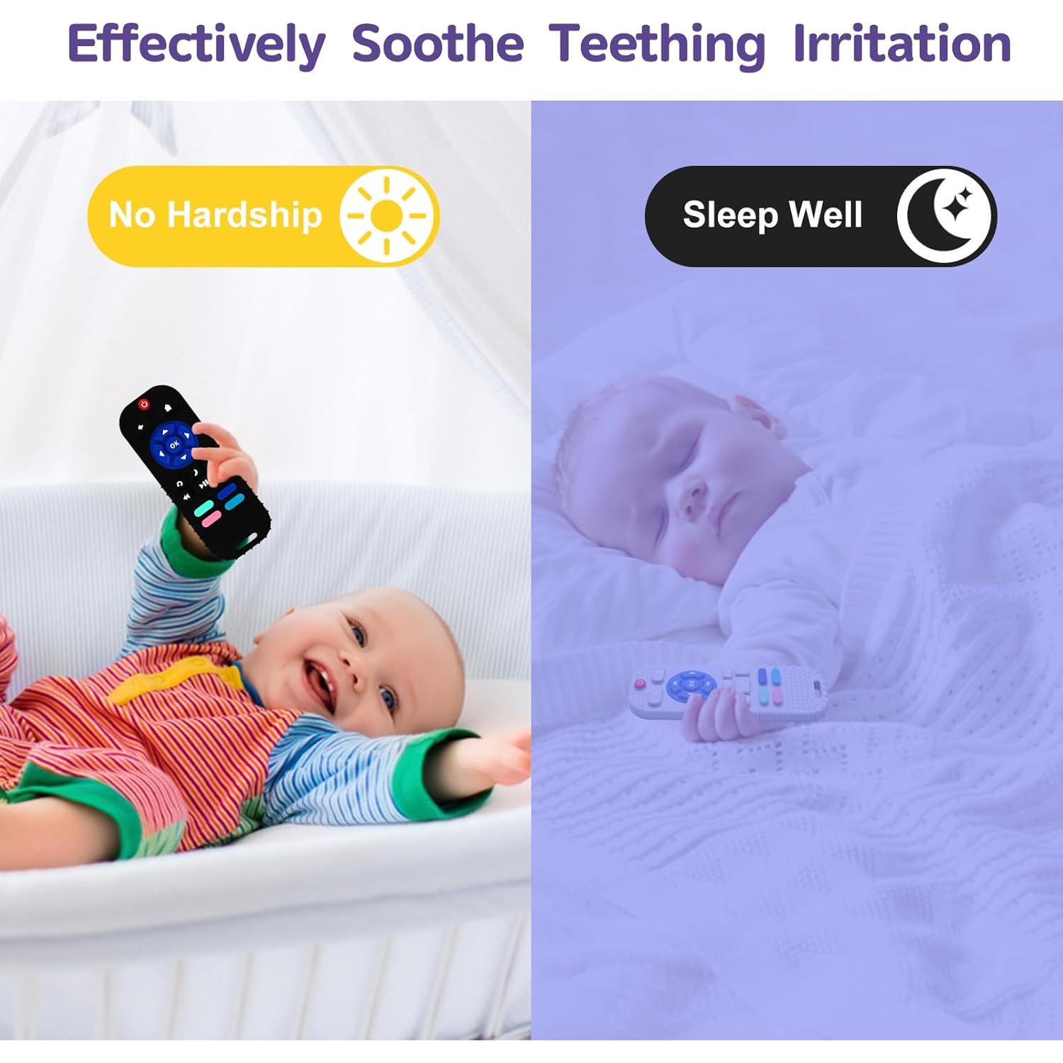 Mordedores de Silicona Hooku 2 Piezas para Bebés 0-12 Meses