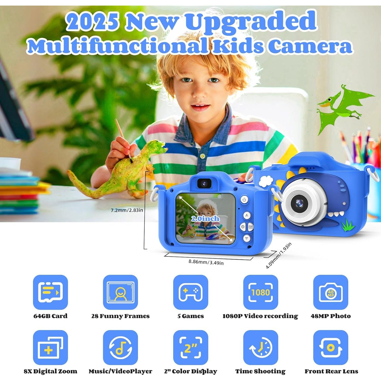 Cámara Digital para Niños XBENDON X13S 48MP 1080P Azul