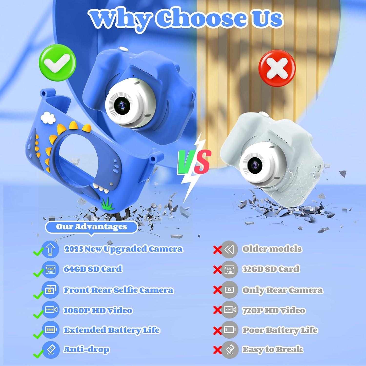 Cámara Digital para Niños XBENDON X13S 48MP 1080P Azul