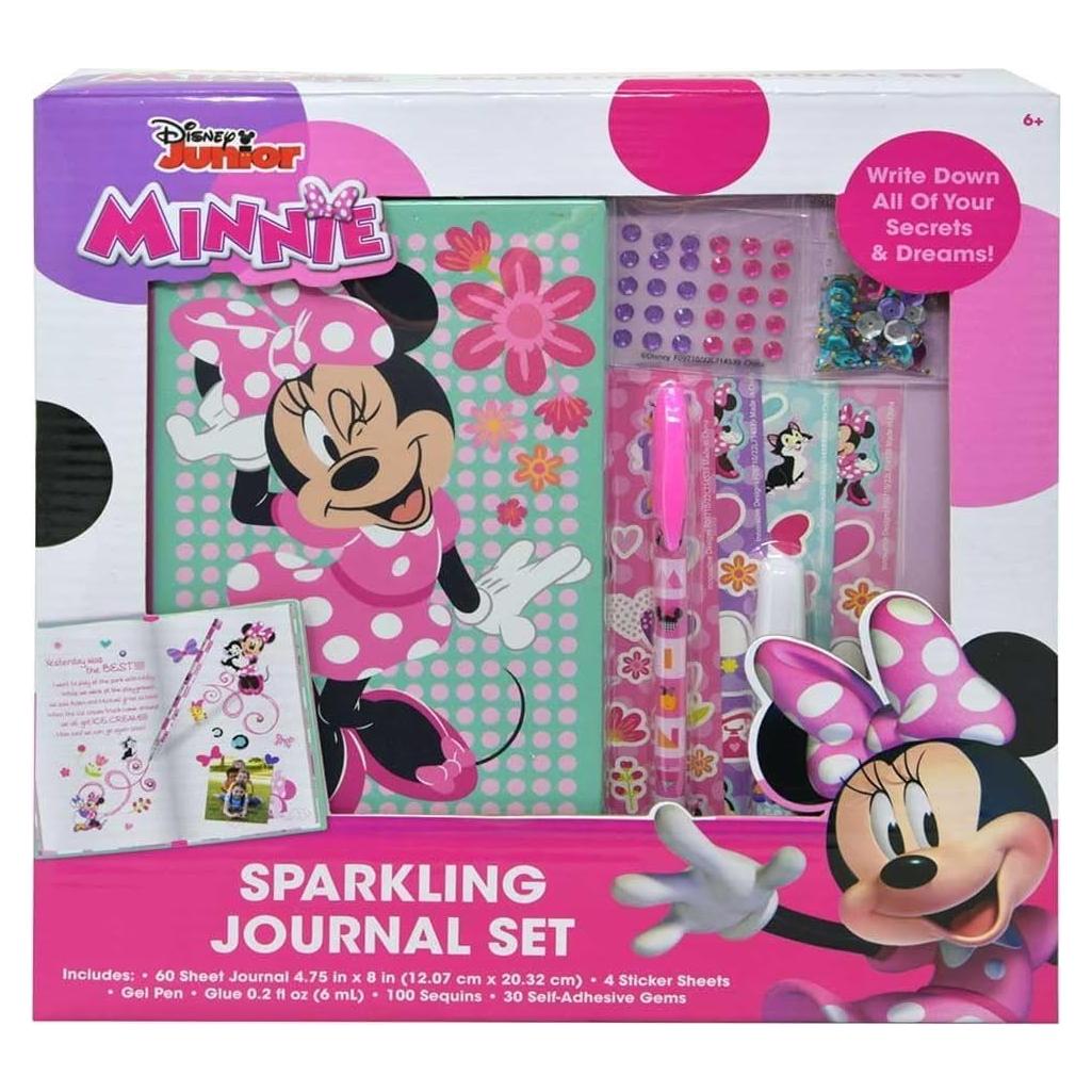 Conjunto Diario Minnie Mouse 60 Hojas + Calcomanías