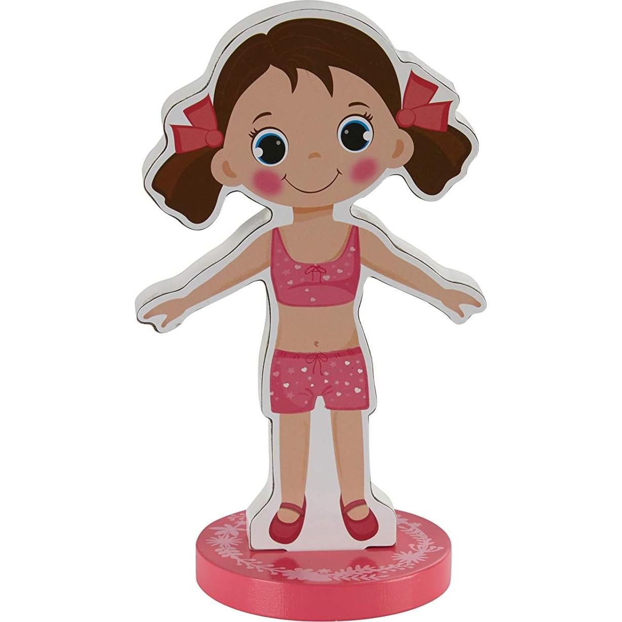 Muñeca de Madera Magnética TOYSTER con 30 Vestuarios
