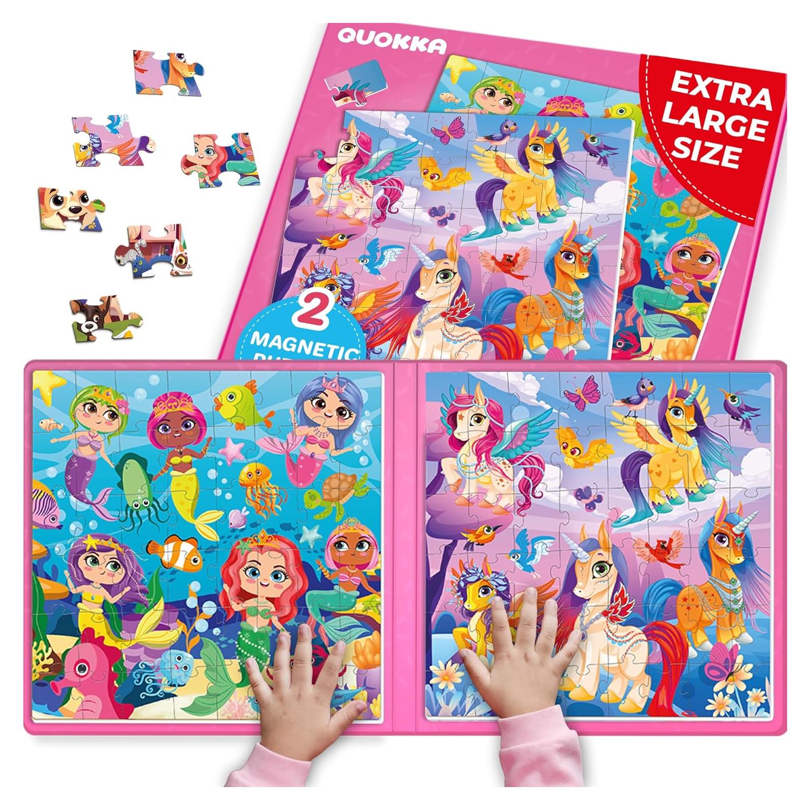 Puzzles Magnéticos QUOKKA 48 Piezas Unicornios y Sirenas