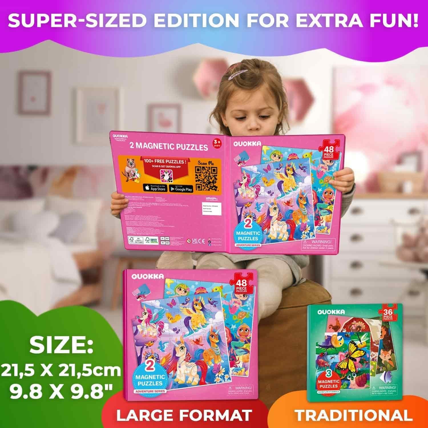 Puzzles Magnéticos QUOKKA 48 Piezas Unicornios y Sirenas