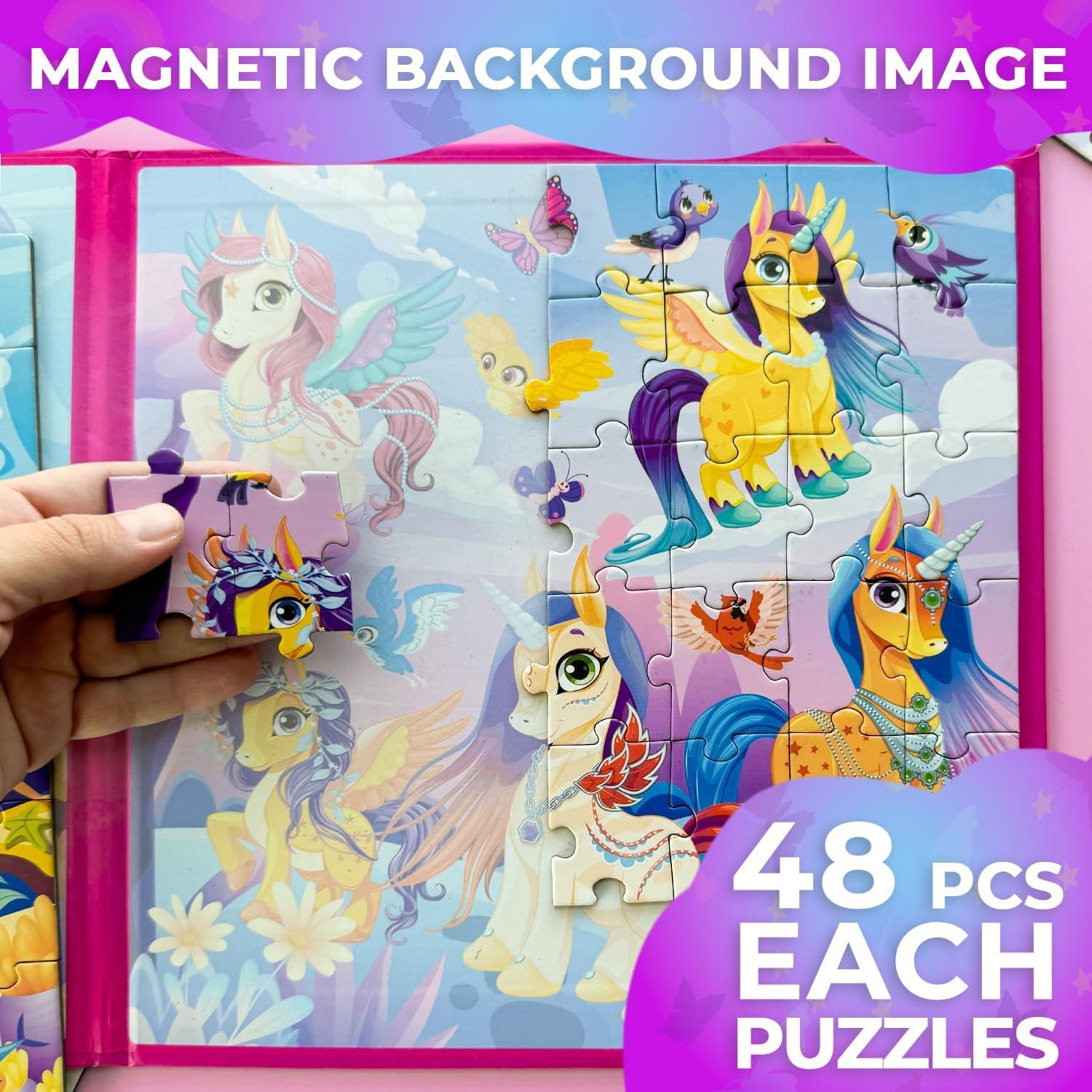 Puzzles Magnéticos QUOKKA 48 Piezas Unicornios y Sirenas