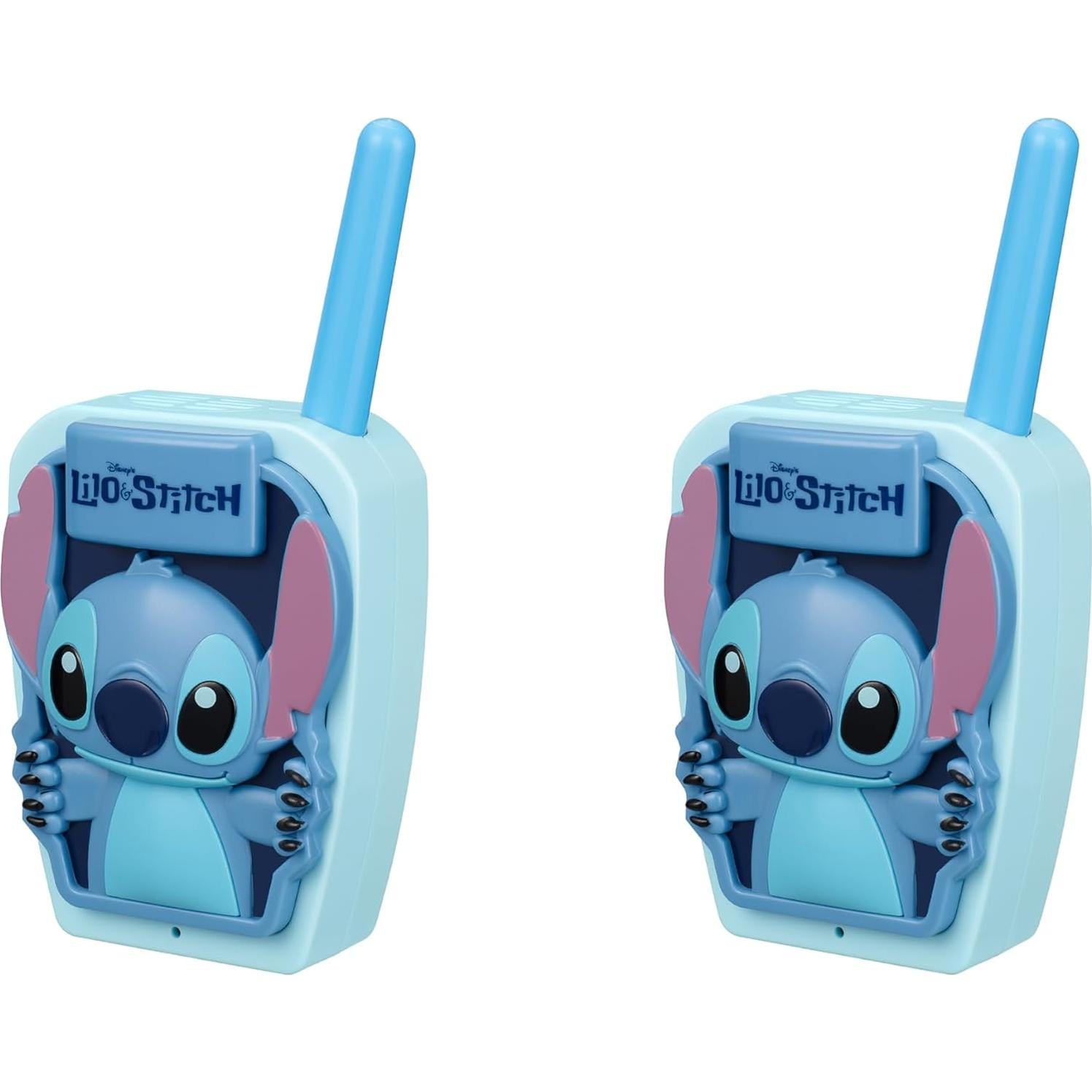 Walkie Talkies eKids Stitch para Niños, 228 m de Rango