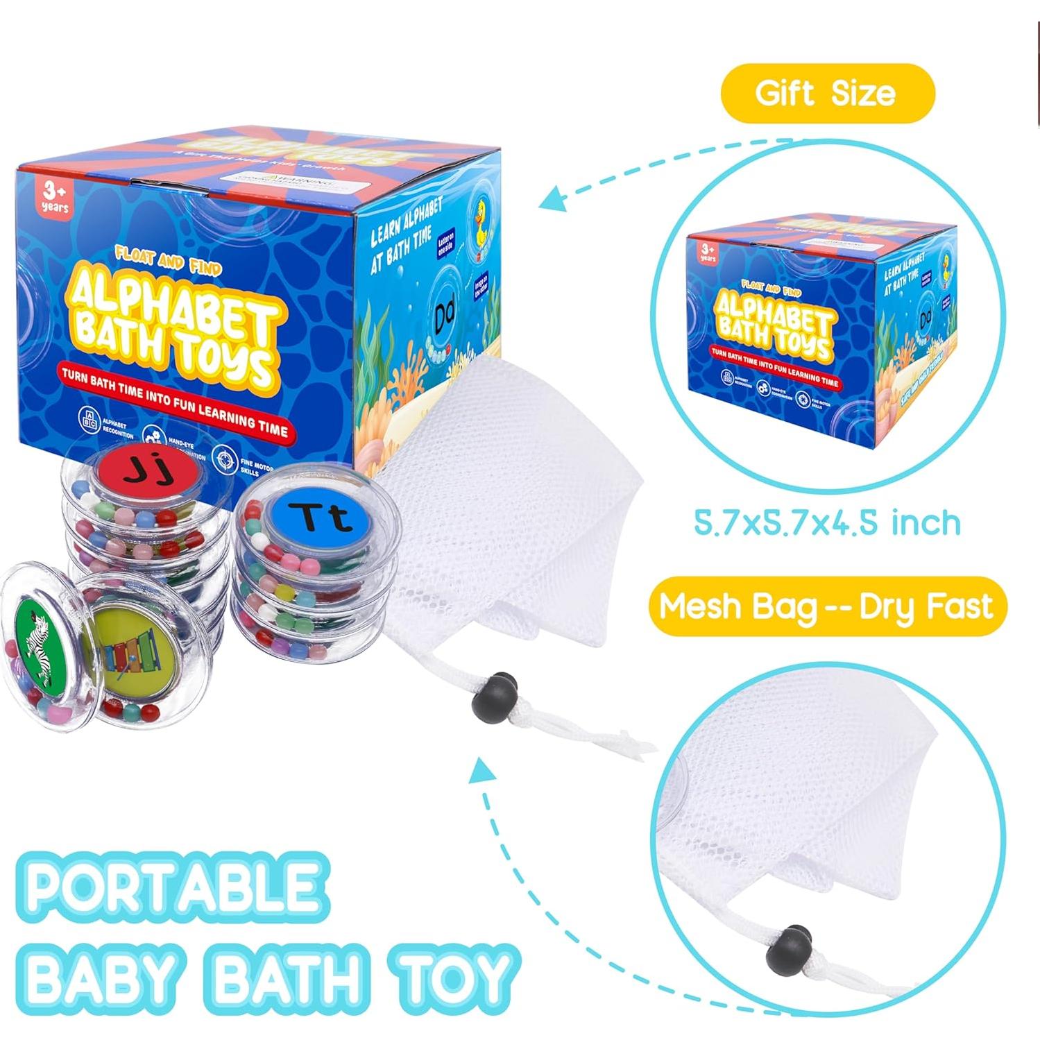 26 Piezas Juguetes de Baño Flotantes PlayfulPals ABC