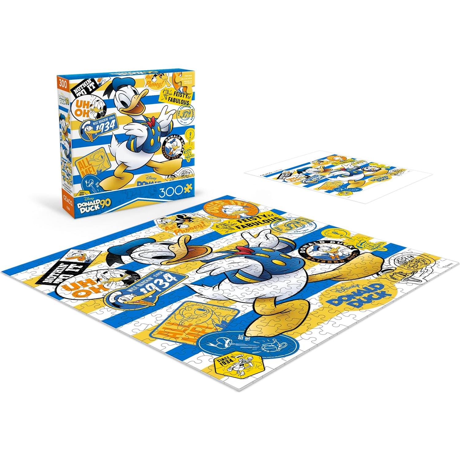 Rompecabezas Ceaco Disney Pato Donald 300 piezas 90 aniversario